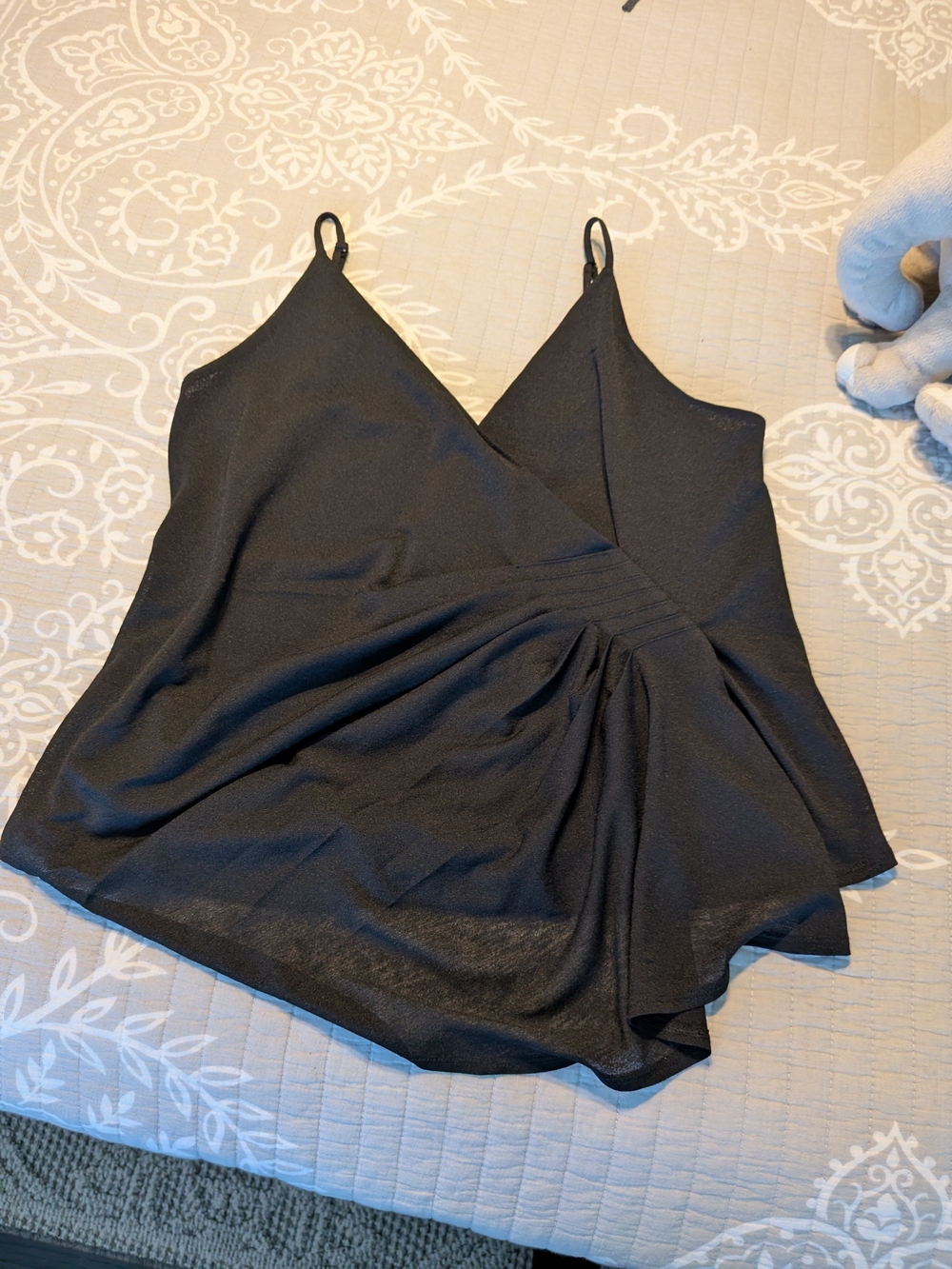 Express Black Draped Spaghetti Strap Camisole